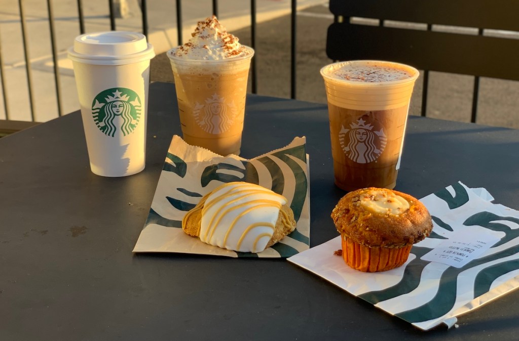 Starbucks fall drinks and foods