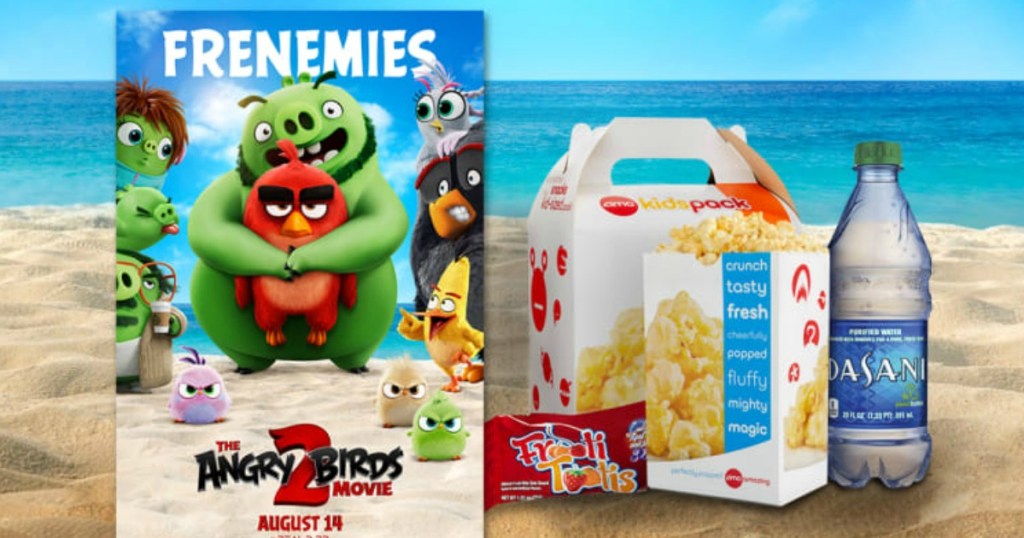 The Angry Birds 2 Movie poster near Kids Snack Pack deal