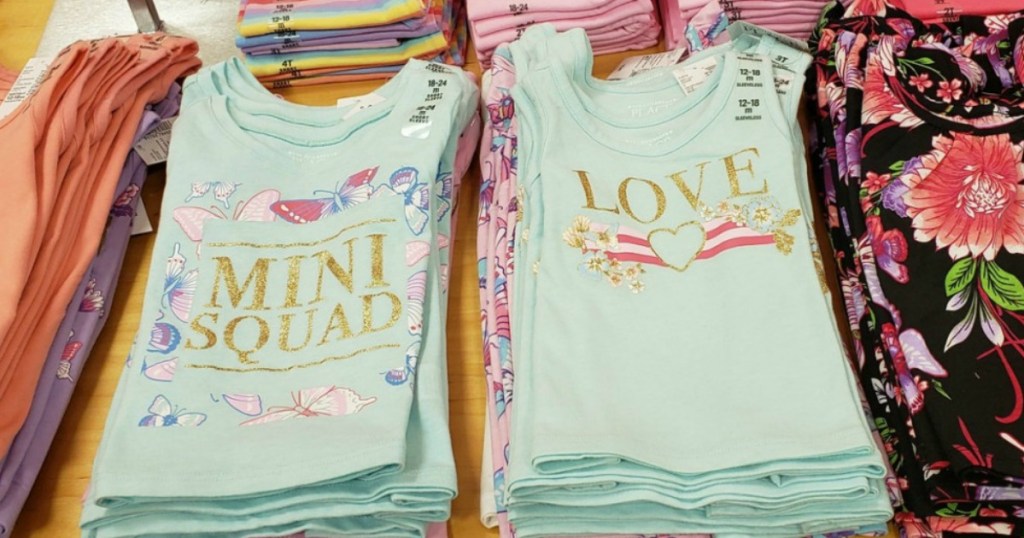 girls tanks and tees in-store