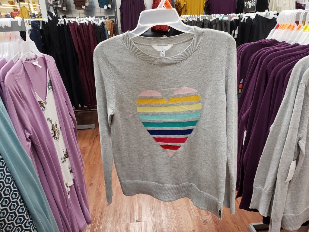Time & Tru heart sweater