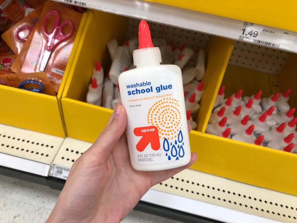 hand holding glue