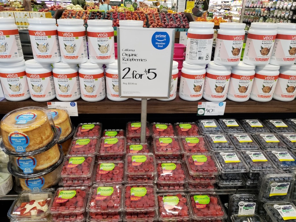 organic raspberries at whole foods
