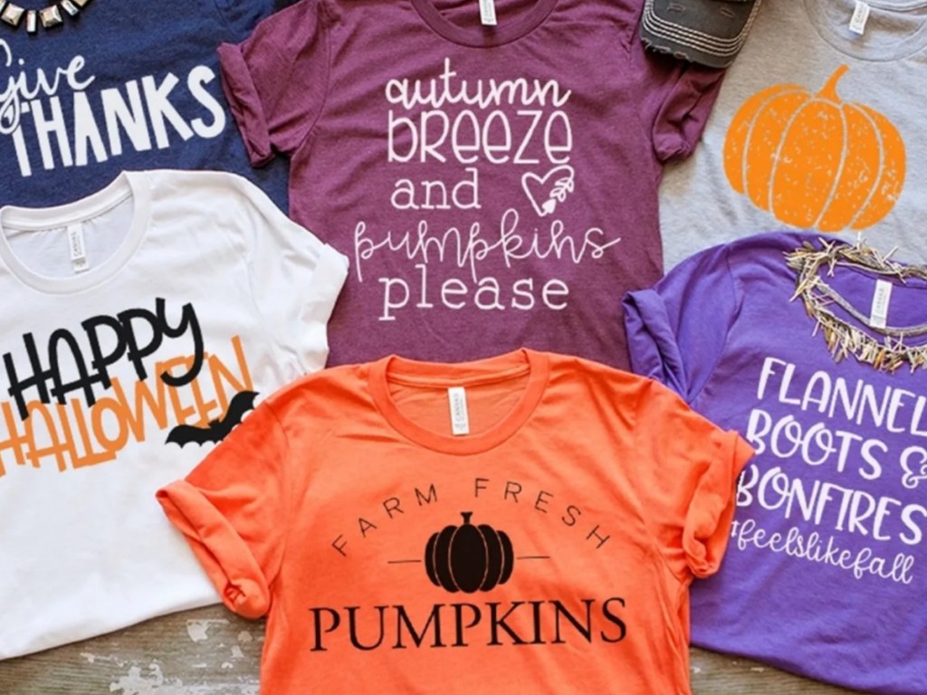 halloween and fall tees