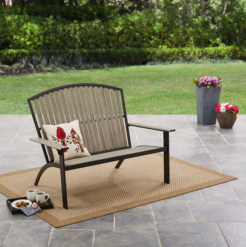 Mainstays springview bench on patio