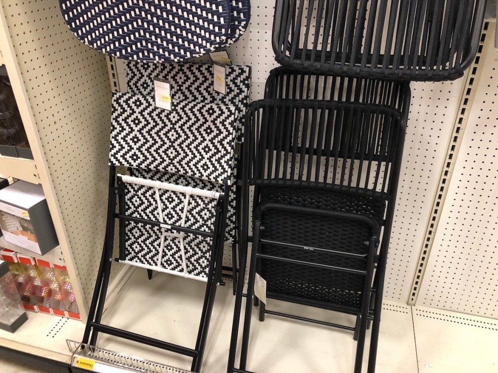 Target Clearance bistro chairs on shelf