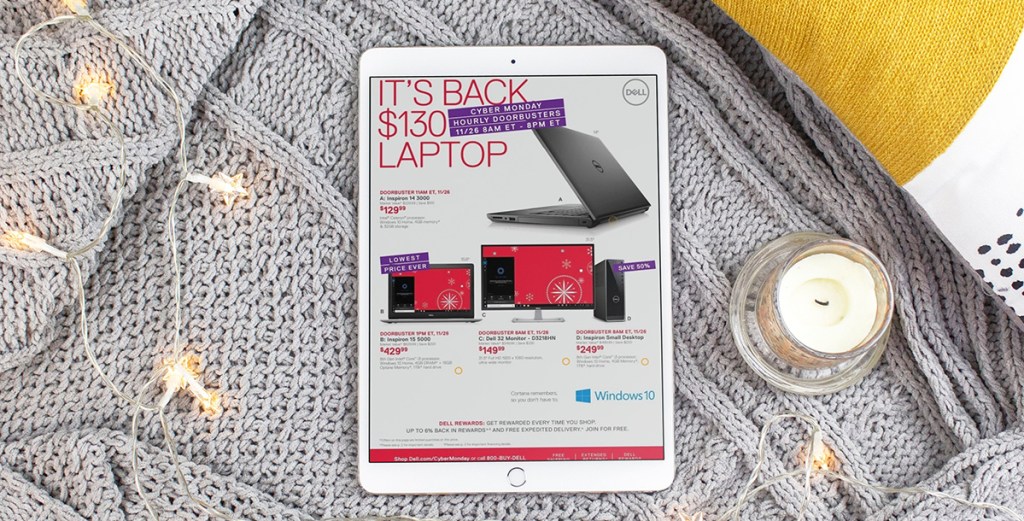 dell computer cyber monday ad on ipad