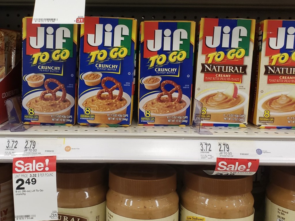 jif peanut butter to go at Target