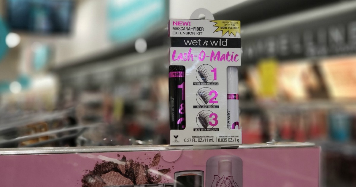 wet n wild lash-o-matic box on store display