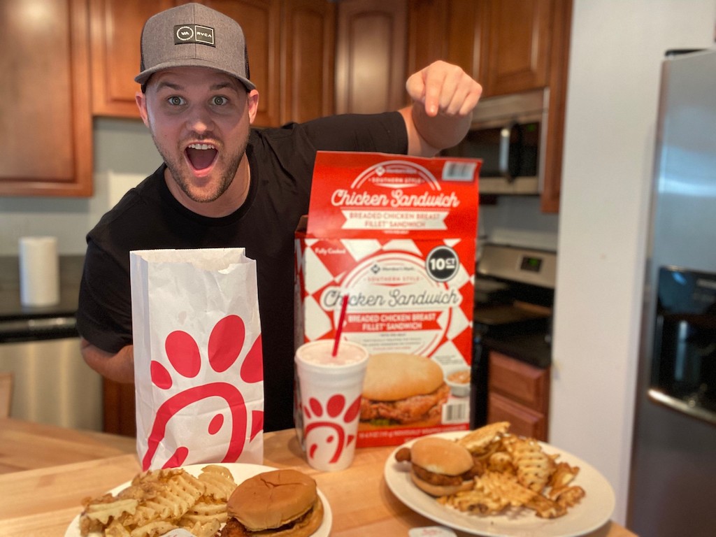man with Chick-fil-a 
