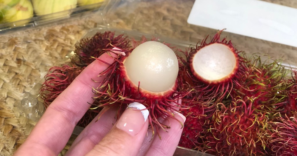 Rambutan cut open