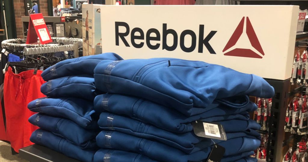 Blue Reebok Jacket on shelf