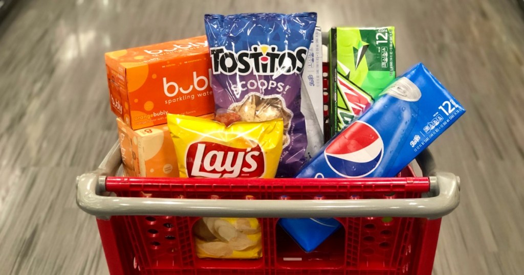 target cart of groceries