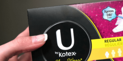 U by Kotex Cleanwear Pads Just 25¢ Each After Cash Back at Walgreens