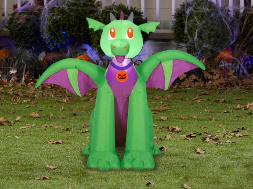 Dragon themed inflatable Halloween decor