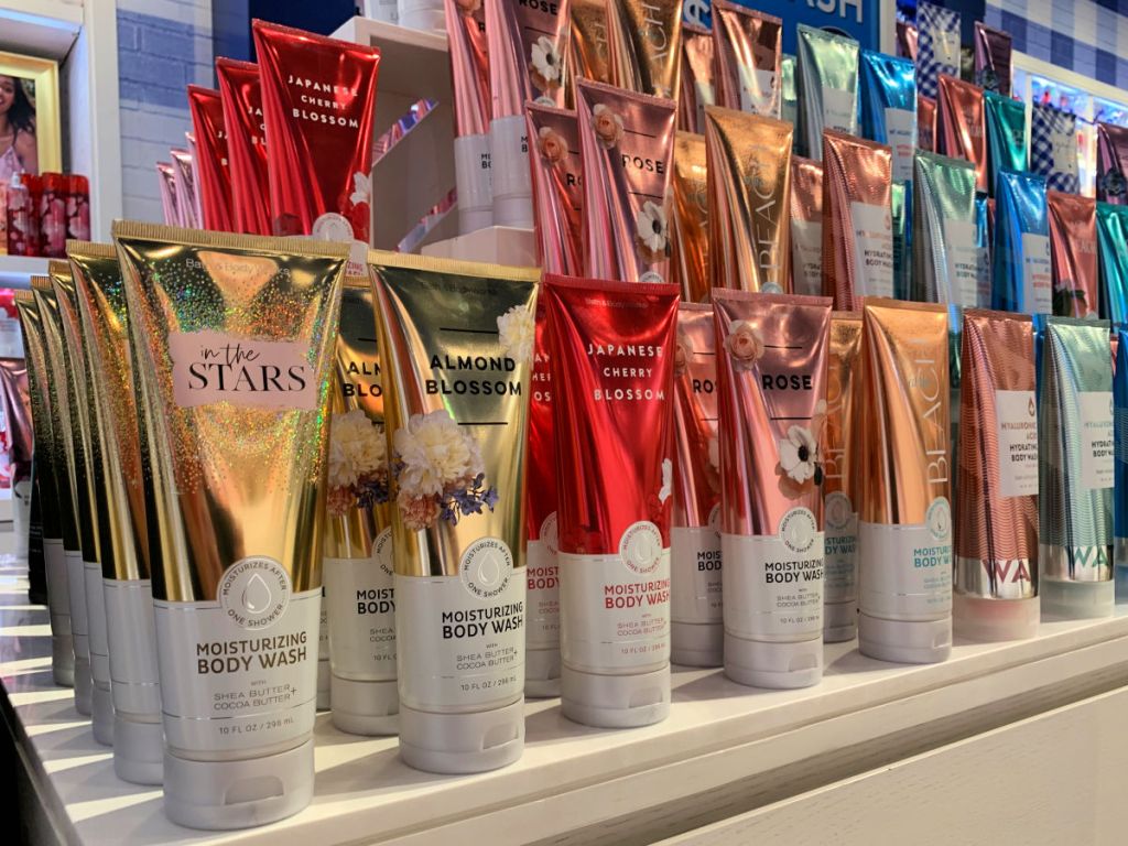 Bath & Body Works Body Wash display