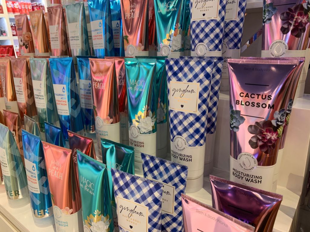 Bath & Body Works Body Wash display