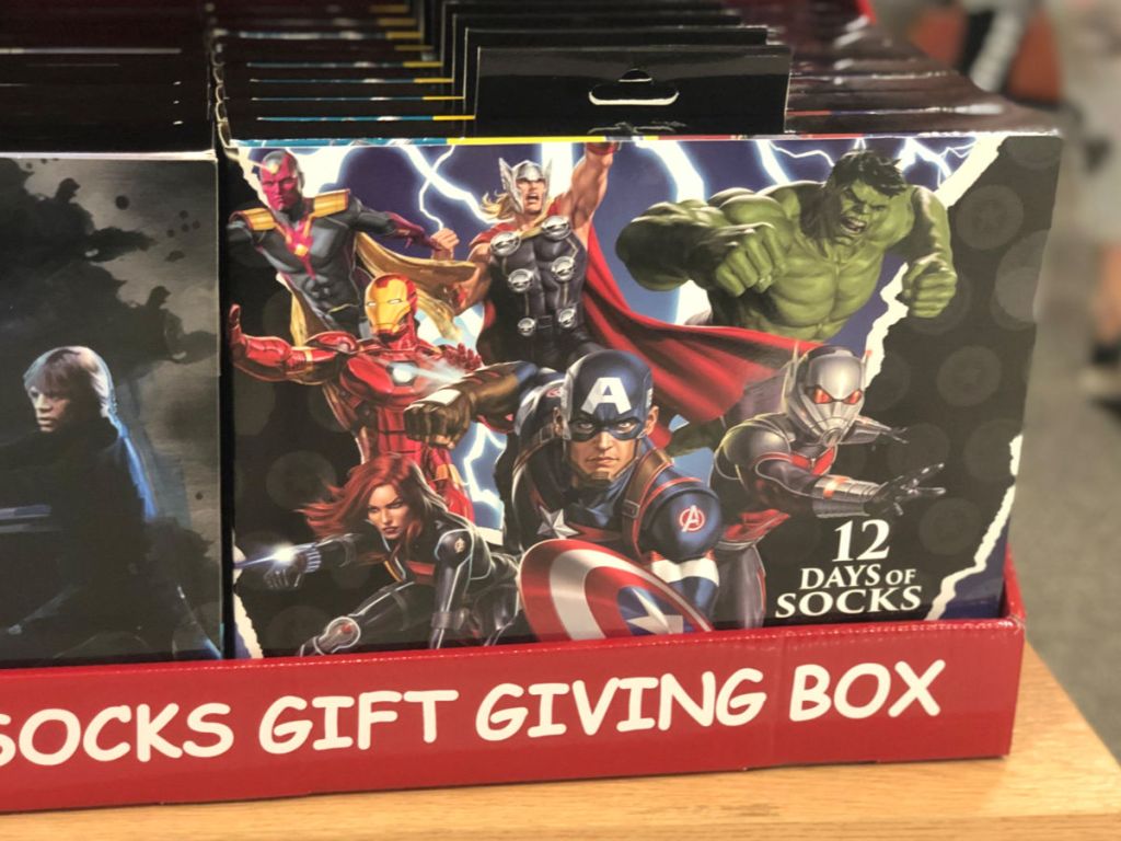 marvel 12 days of socks set at kohl's