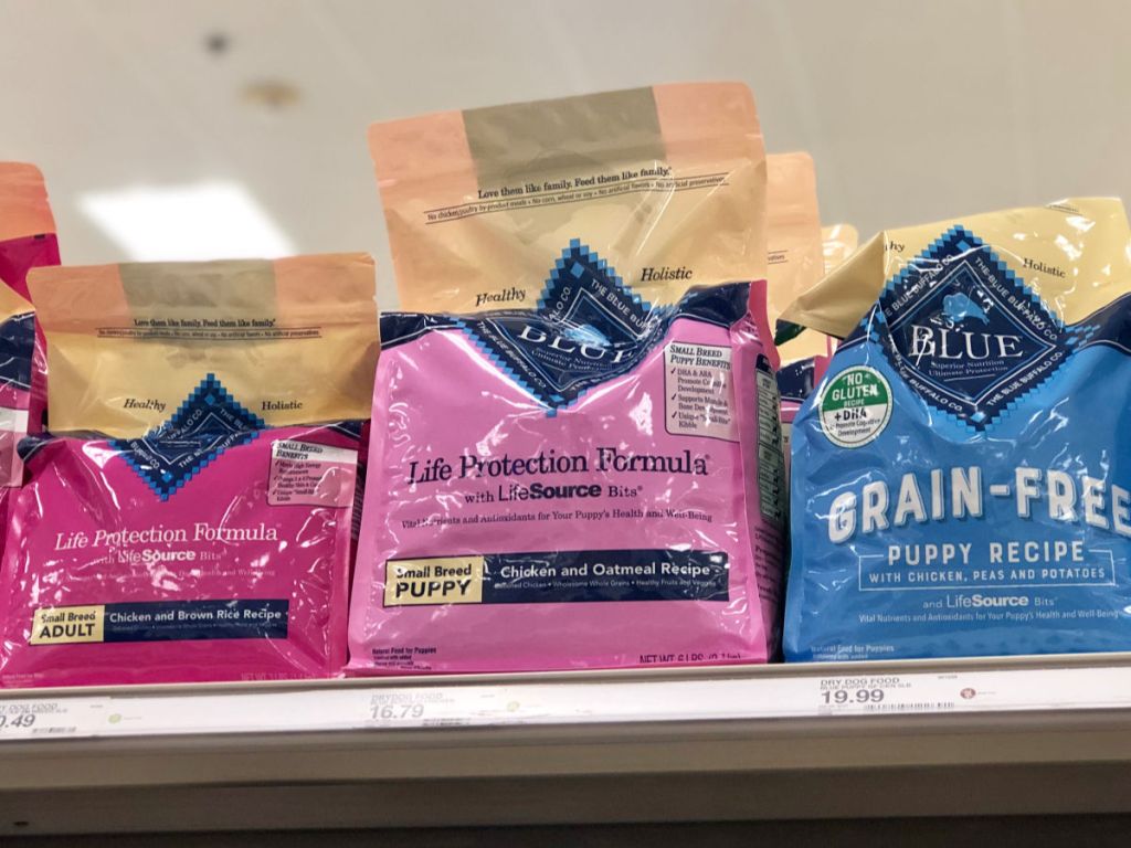 Blue Buffalo Dog Food shelf at target