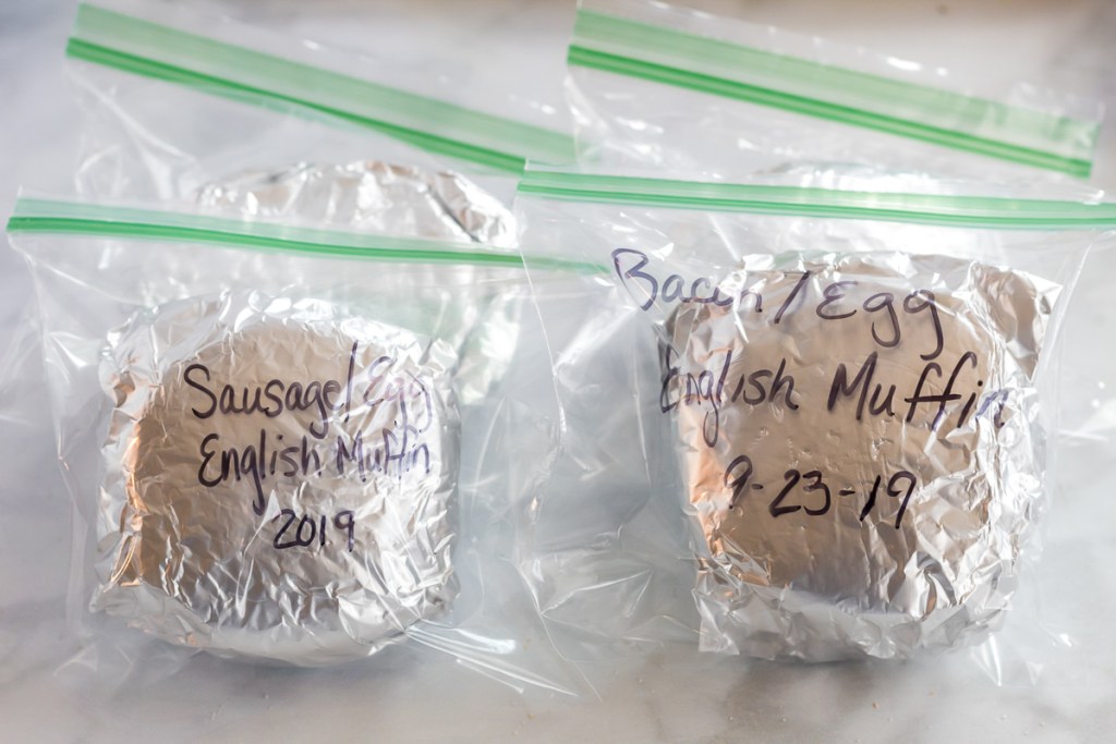 sandwich in freezer bags