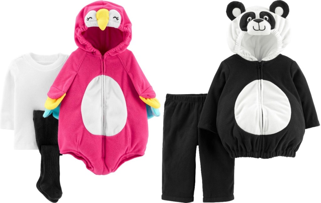 Carter's parrot and panda costumes