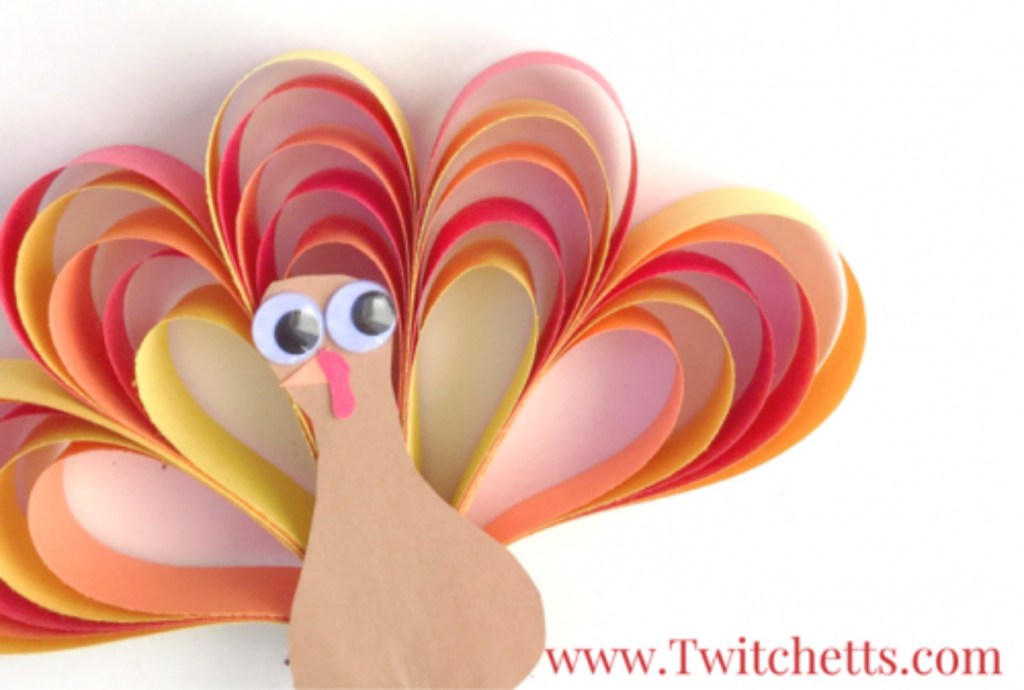 3-d paper turkey craft