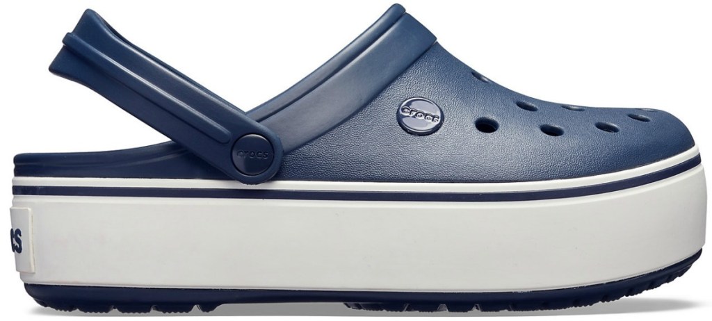 Crocs Platform Clogs in dark blue