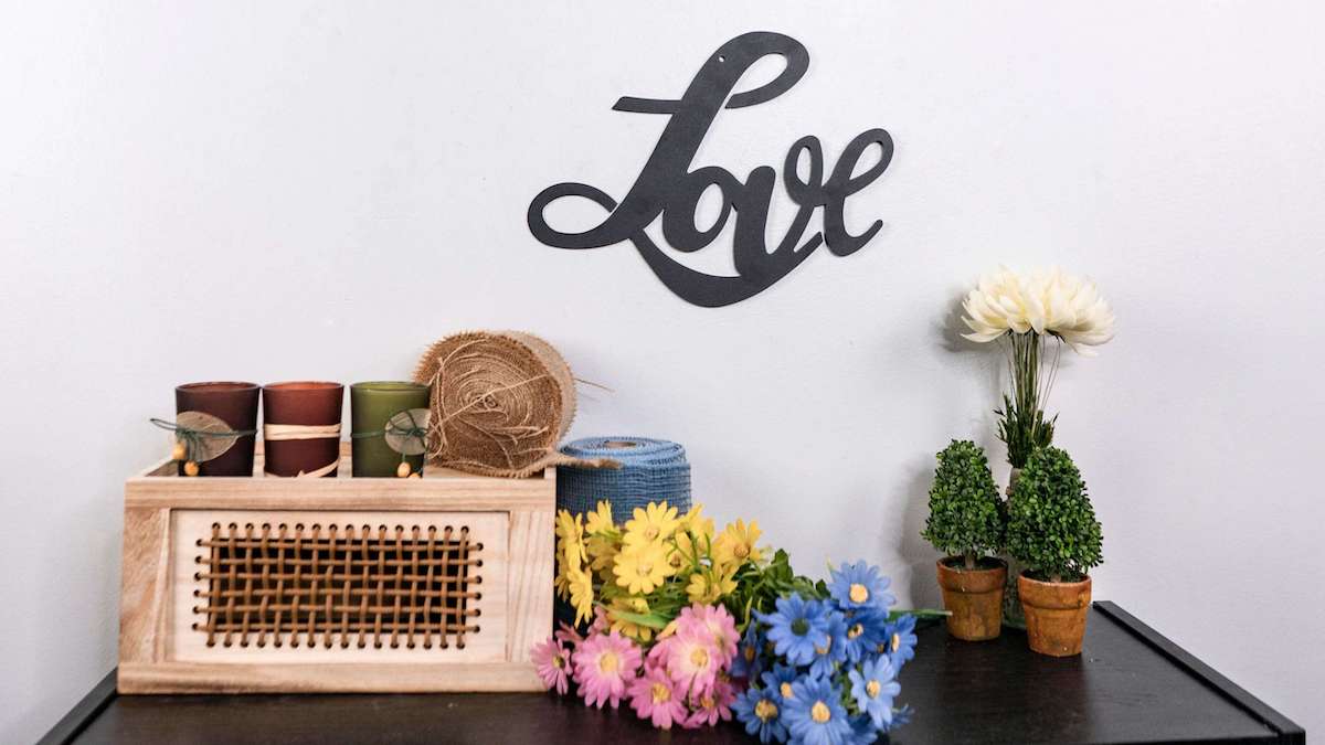 Cursive Love Sign on wall