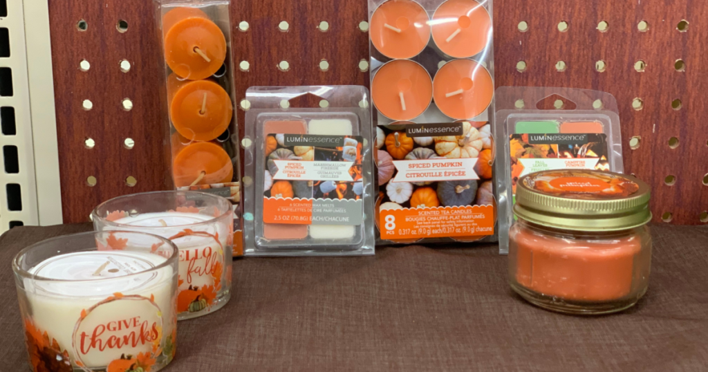 Dollar Tree Spiced Pumpkin Candles and Wax Melts