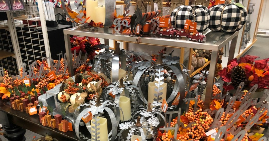 Fall Decor at Kohl's on table