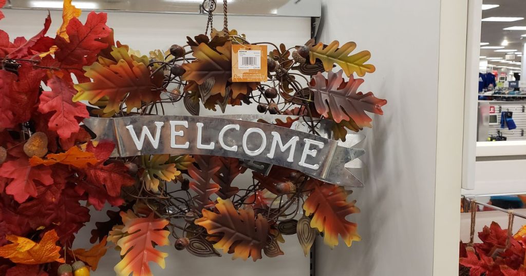 Fall leave welcome door sign at kohls