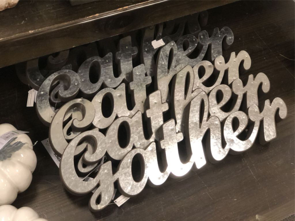 Gather Galvanized Metal Sign in pile at kohls