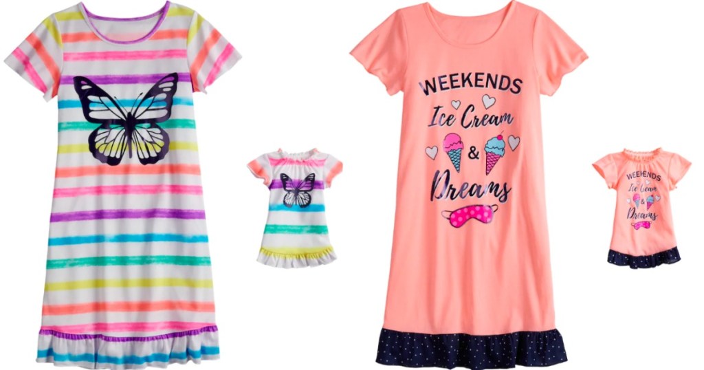 kids matching pajama sets from Kohl's