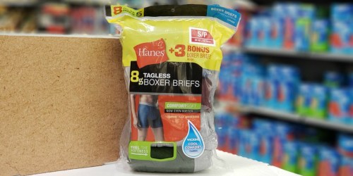 Hanes Men’s Boxer Briefs 8-Pack Only $10.99 at Walmart | Just $1.37 Per Pair