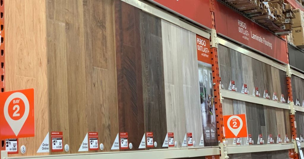 Home Depot Laminate Flooring on display