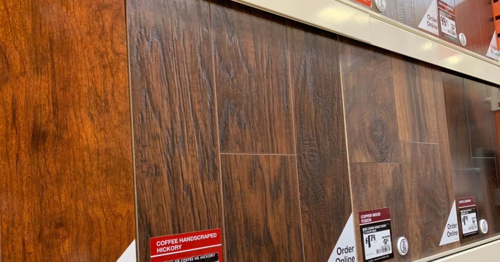 Home Depot Laminate Flooring on display