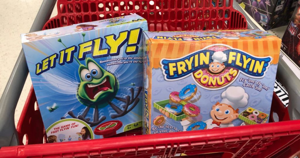 Let It Fly and Fryin Flyin Donuts in target cart