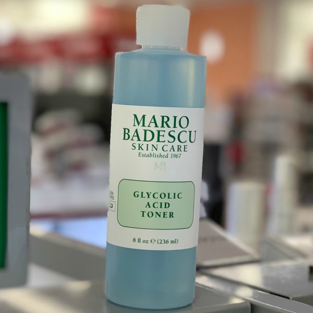 Mario Badescue Skin Care Toner in blue in store on shelf