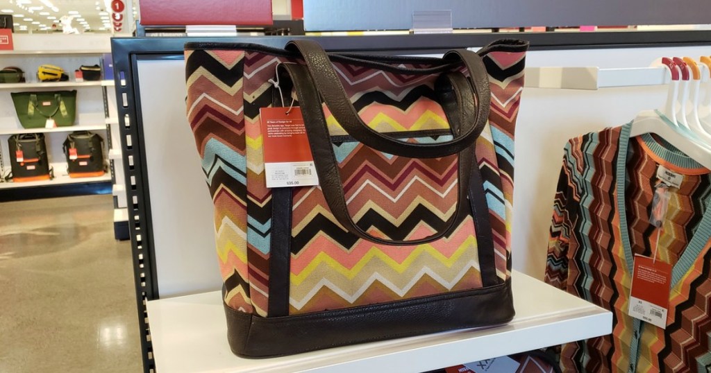 Missomi Tote on Target display shelf