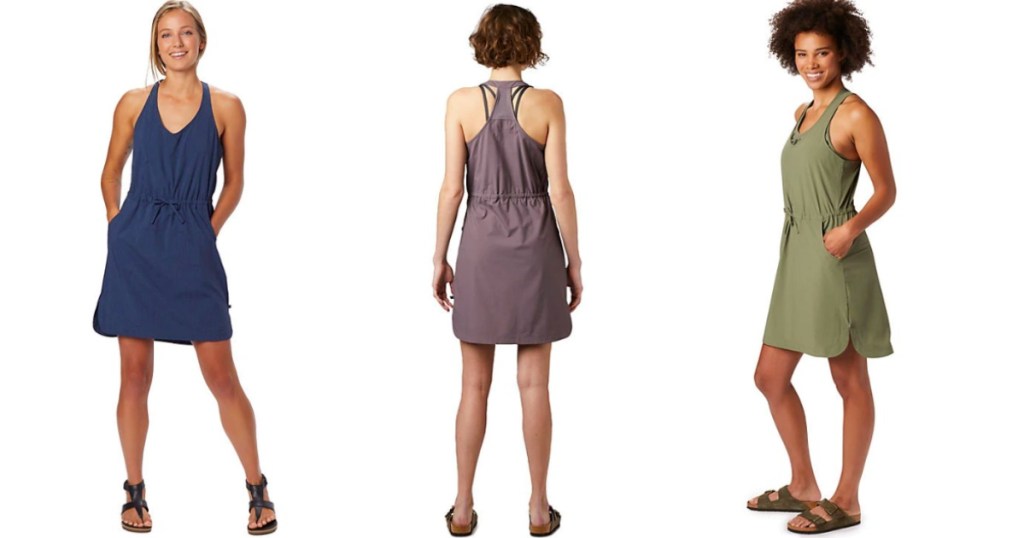 three ladies wearing Mountain hardware dresses