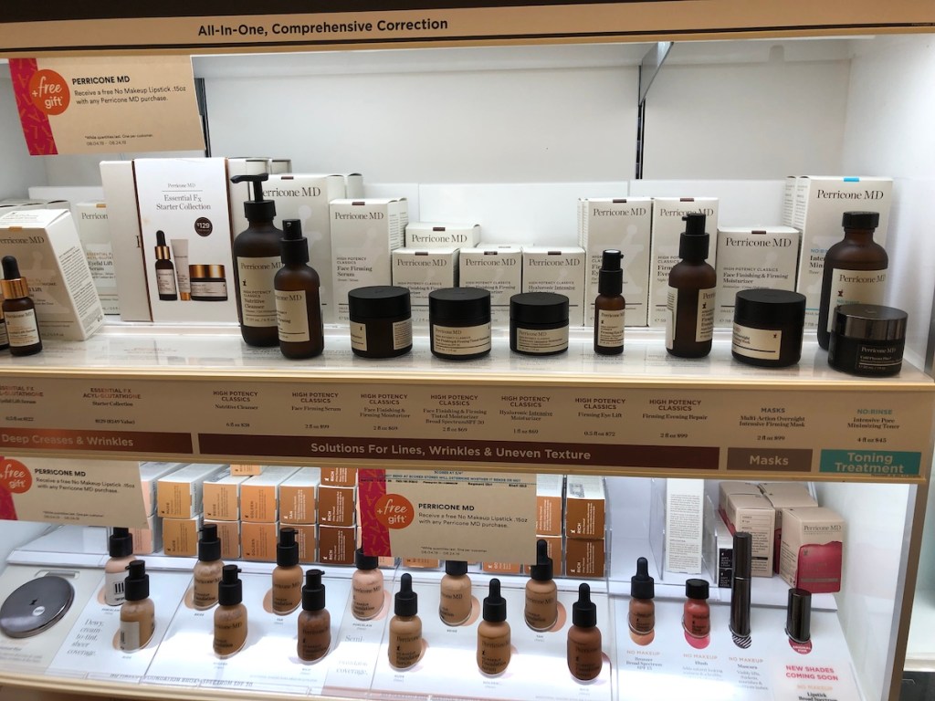 Perricone MD Products on shelf at ulta