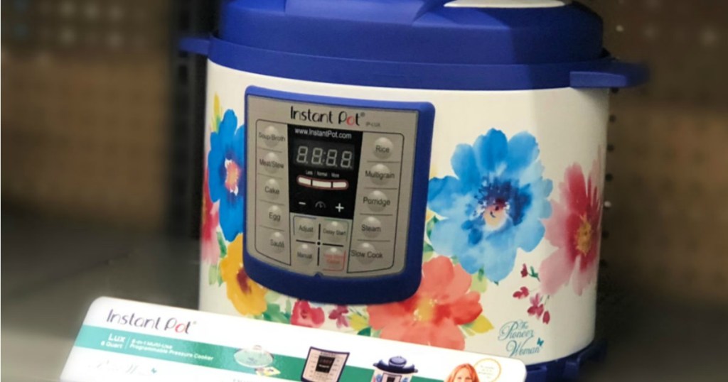 floral colored pot on store shelf