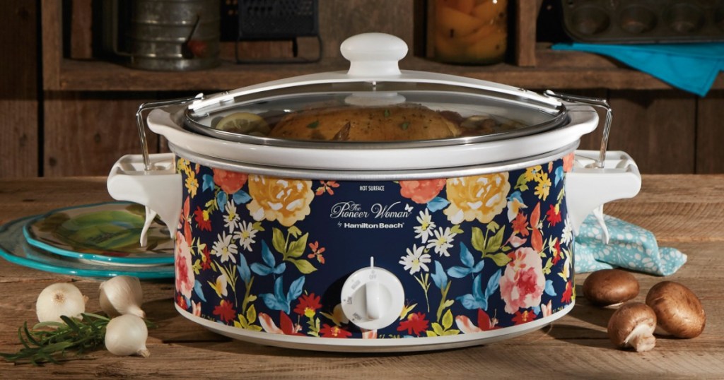Pioneer Woman Slow Cooker in fiona floral pattern