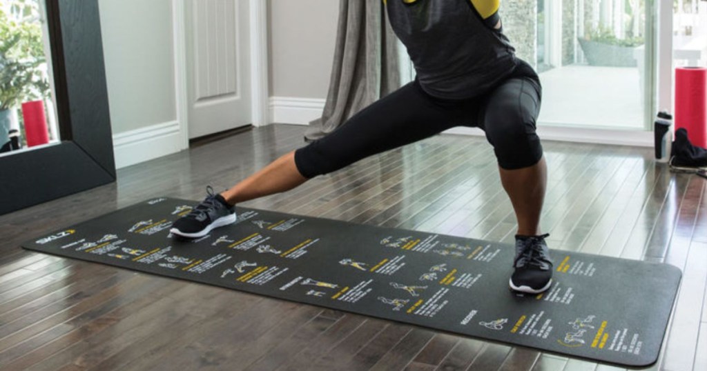 woman exercising on SKLZ yoga mat