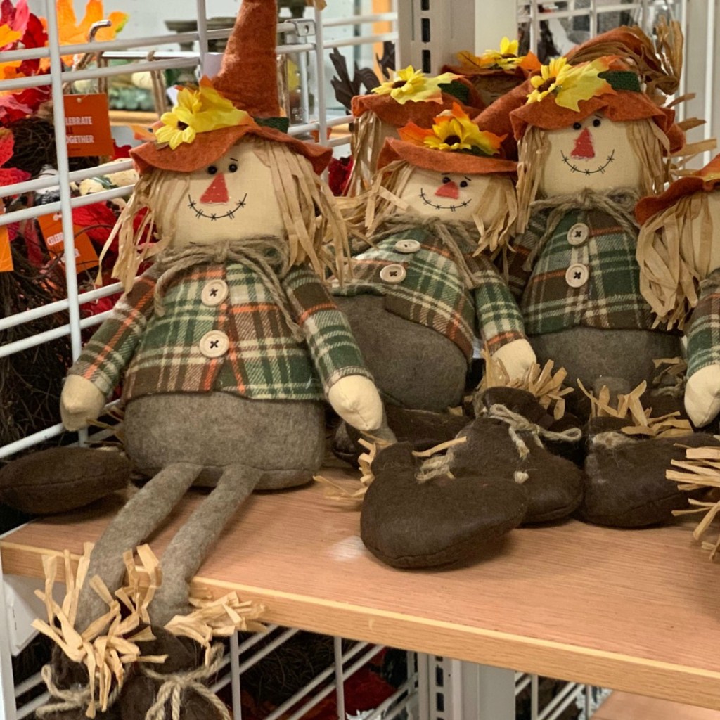Scarecrow decor on display in Kohl's
