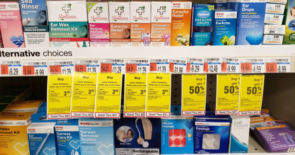 similasan products on shelf at cvs
