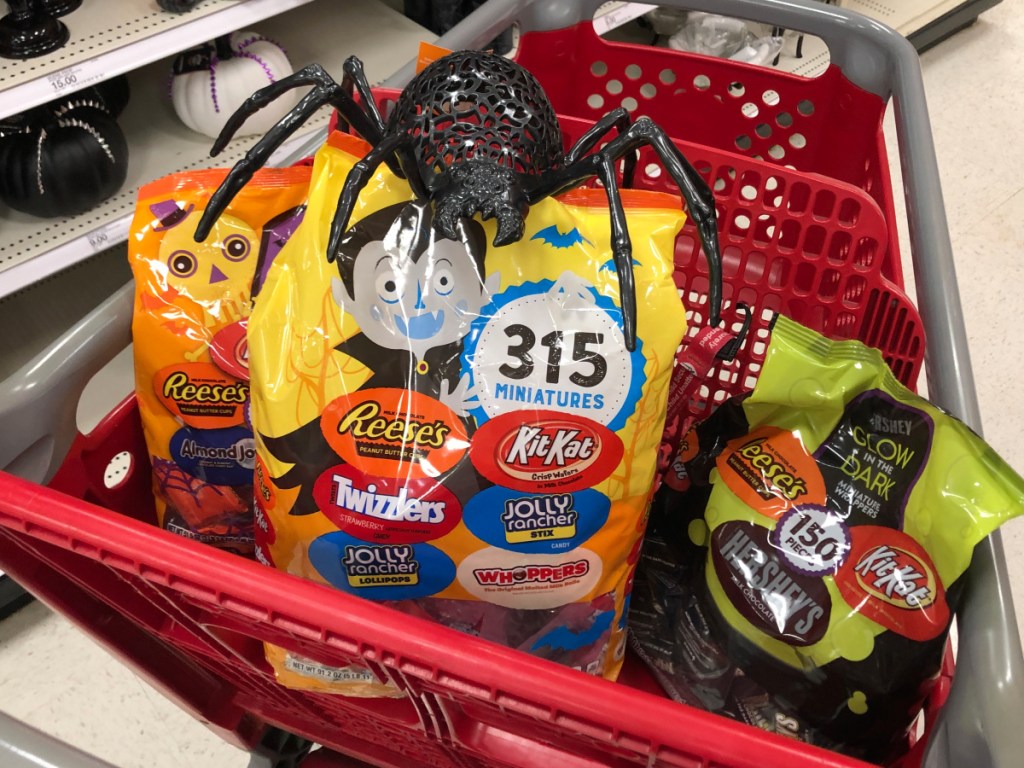 Target Halloween Candy in shopping cart