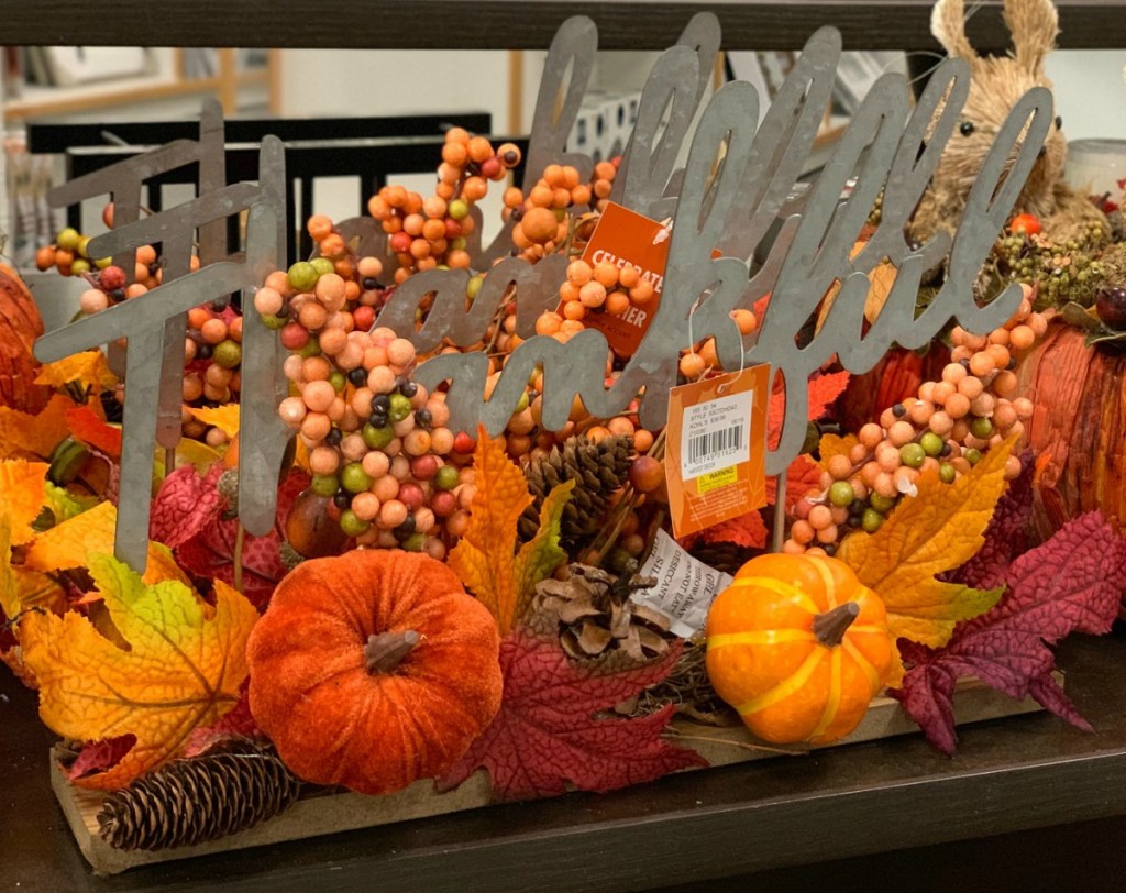 Thankful Fall decor on display at Kohl's