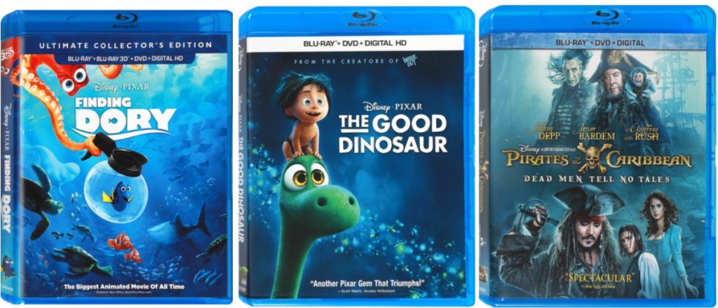 Three Disney Bluray Combo Packs