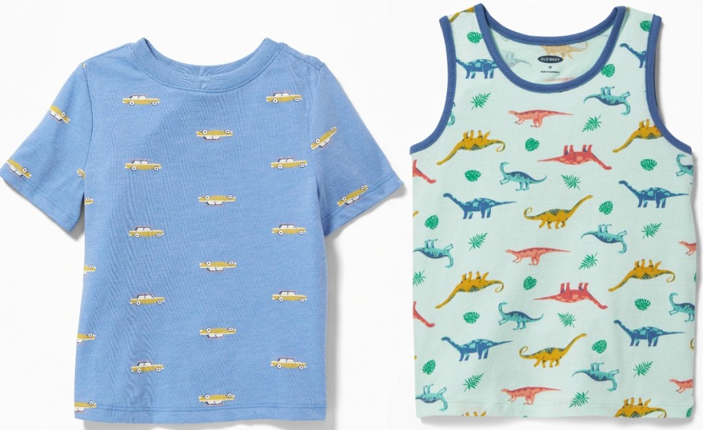 Two styles of Toddler Boys tops from Old Navy