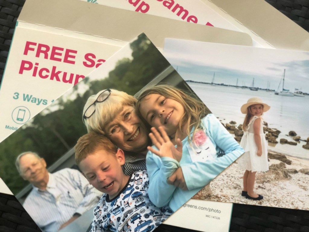 kids and grandparents in a photo print from Walgreens